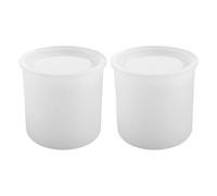 DOITOOL 2 Pezzi Stampo Portapenne Rotondo in Silicone Bianco per Progetti | Finitura Liscia, Resistenza Termica, Uso Versatile, Facile Sformatura, per Ornamento Casa e Lavori Creativi