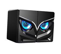 DOITOOL 2 Pezzi Subwoofer Wired Subwoofer Altoparlante Esterno soundbar cablata Altoparlante per Computer Altoparlante di Ricarica USB Altoparlante USB plastica Black