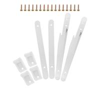 DOITOOL 2 Set Bianco Connettore Regolabile per Sponde Culla, con Viti | Laminato a Freddo e Montaggio Mobili, Plastica e Acciaio, Regolazione in Altezza per Riparazione Culla