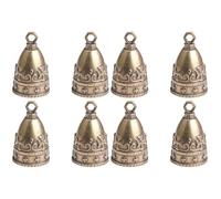 DOITOOL 2 Set Campanello D'ottone Antico Crafting Accessorio Decorazione Campanelli Eolici Campana d'Epoca Mestiere Campanello d'Epoca All'aperto Campane Artigianali Rame 4 Pezzi * 2