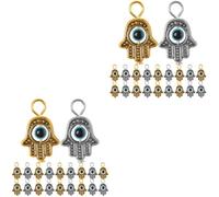 DOITOOL 2 Set Ciondoli Palma Occhio Stile Vintage Per Gioielli Fai Da Te Accessori Bracciali E Portachiavi Facile Da Decorare E Personalizzare Per Creazioni Uniche 20 Pezzi*2