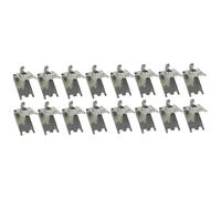 DOITOOL 2 Set Di Ganci Per Ripiani Del Congelatore in Metallo Supporto Per Frigorifero Flessibilità E Durata 8 Pezzi * 2