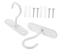 DOITOOL 2 Set Ganci da Soffitto per Piante Sospese in Ferro Resistente con e Tasselli per Interni ed Esterni Ganci per Fioriere e Decorazioni Leggere Supporti Stabili per Cesti Appesi e