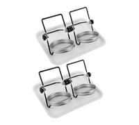 DOITOOL 2 Set Kit Germogliatore Vasi Ampia Bocca in Acciaio con Rete e Vassoio di Supporto per Germinazione Semi Fagioli e Broccoli Accessori Resistenti e Facili da Pulire