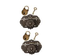 DOITOOL 2 set Lucchetti Vintage Forma di Orso con Chiave Chiusura Antica in Lega per Valigie Zaini Scatole Gioielli e Diario Chiusura Sicura e Decorativa