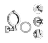 DOITOOL 2 Set Morsetti Inox 304 con Guarnizione in Silicone e Perno Singolo per Tubi ad Alta Temperatura nel Settore Beverage
