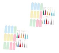 DOITOOL 2 Set Segnalibri Colorati con Fiore Prugno Cartoncino Piccolo Vuoto con Nappa per Lettori Studenti e Creativi Design Elegante e Leggero per Diy e Regali