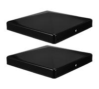 DOITOOL 2 Tappi Copripalo Quadrati in Ferro 5,5" per Recinzioni da Giardino e Terrazze, Terminali Piramidali Resistenti alle Intemperie per Cancelli Esterni, Accessori Decorativi per Pali