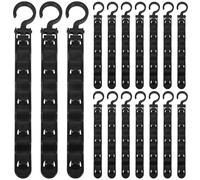 DOITOOL 20 ganci salvaspazio - Organizzatore per armadio a 5 strati nero - Connettore per grucce salvaspazio per organizzare guardaroba, elementi essenziali per la camera da letto, armadi per