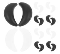 DOITOOL 20 paia Supporti antiscivolo in silicone morbido per ganci orecchie a forma di per protezione per astine di occhiali nero e bianco 20 paia