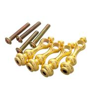 DOITOOL 20 Pezzi Connettori Mandrini per Ringhiera in Ferro Dorato 4 Pezzi per Mobili, Cantinette e Gallerie, Accessori per Montanti Fissaggio Rapido, Adatti a Complementi D’arredo Salotto