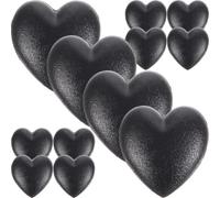 DOITOOL 20 Pezzi Copriocchiali Antiscivolo a Forma di Cuore in Silicone Nero, Morbidi e Comodi da Indossare, Supporti Auricolari Nascosti Dietro L'orecchio per Occhiali da Vista