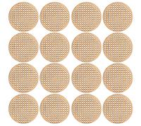 DOITOOL 20 Pezzi Decorazione Circolare in Legno per Ricamo, Forma Tonda | Pronta da Dipingere, Tingere e Decorare, per Progetti Fai e Addobbi Natalizi, Colore Kaki