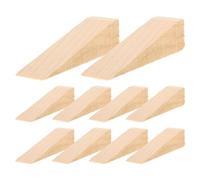 DOITOOL 20 Pezzi di Cuneo fermaporta in Legno: Blocco di Legno Triangolare fermaporta per Camera da Letto Blocco di Legno fermaporta per Protezione pareti 10x4x4 cm