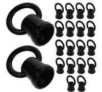 DOITOOL 20 Pezzi Ganci a Occhio per Lampadari da Soffitto in Lega di Zinco Nero, Resistenti alla Corrosione e Anti-Invecchiamento, per Ristorante e Manutenzione