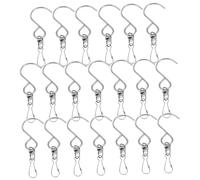 DOITOOL 20 Pezzi ganci per mangiatoia per uccelli ganci per campanelli eolici gancio per del vento i campanelli del vento Silver