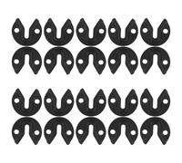 DOITOOL 20 Pezzi Ganci per Quadri in Ferro Nero Design Invisibile, Staffe Robuste per Appendere Cornici e Mobili, Fissaggi Sicuri per Decorazioni Casa