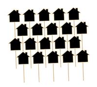 DOITOOL 20 Pezzi Mini Lavagnette Casa per Giardino Decorazioni per Matrimonio e Etichette Creative con Lavagna Nera per Messaggi e Decorativi