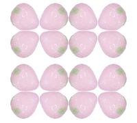 DOITOOL 20 Pezzi Perline Sciolte a Forma di Fragola in Vetro Rosa, Perline Distanziatrici per Gioielli Fai da Te, Adatte per Bracciali e Collane, Facile da Usare per Jewelry Making e DIY