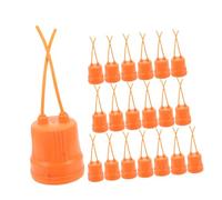 DOITOOL 20 Pezzi Portalampada a tenuta stagna prese per luci elettriche involucri delle lampade prese luce presa da giardino presa impermeabile esterna luce con catenella rame Orange