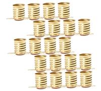 DOITOOL 20 Pezzi Portalampade E10 in Rame Superficie Liscia e Resistenza ad Alta Temperatura, Base per Lampade per Candelabri e Scuola Elementare