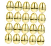 DOITOOL 20 Pezzi Uova di Pasqua Vuote in Plastica Dorata Decorazioni Pasquali Riempibili per Festa Caccia alle Uova Kit Sorpresa e Party Supplies