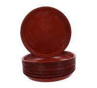 DOITOOL 20 Pezzi Vassoio Plastica per Vasi da Sottovasi Resistenti Antiscivolo per Piante e Vasi Piccoli per Balcone e Giardino Rosso