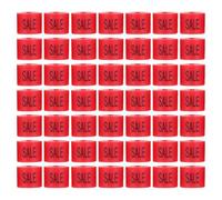 DOITOOL 200 Pezzi Etichette Colorate per Grucce in Plastica Rosso Numeri Neri, Facili da Rimuovere, per Negozi al Dettaglio e Uso Domestico