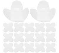DOITOOL 200 pezzi Pirottini Carta Cupcake Forma di Fiore Pieghevole per Cioccolatini Dolci e Tartufi Supporto Stabile per Dessert e Snack Bianchi per Feste ed Eventi