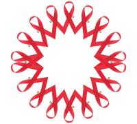 DOITOOL 200 Spille Nastro Rosso per Consapevolezza del Cancro, Spilla a Forma di Nastro D'amore Visibile per Eventi di Beneficenza e Raccolte Fondi, Confezione All’ingrosso per Supporto