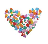 DOITOOL 200pezzi Adesivi in Schiuma Forma Cuore per Etichette Glitterate Forma Cuore Decalcomanie per Fai da Te Decorazioni per Matrimoni Scrapbooking