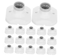 DOITOOL 20pezzi Portalampada in Porcellana Base Vite Per Lampada Sostituzione Portalampada Per Lampada Led Materiale Ceramico Robusto Porta Led