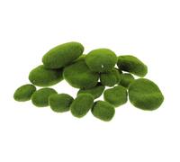 DOITOOL 20pezzi Rocce Muschio Artificiale Pietre Decorative Verdi per delle Fate Terrari e da Leggeri e Realistici Materiali Plastici Superficie Finta Muschio