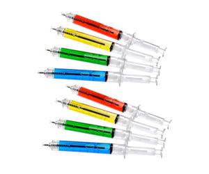 DOITOOL 24 Pezzi Penna a Sfera Forma di Siringa Inchiostro Nero, Penna Decorativa e Portatile per Decorazioni Scuola, Adatta per Casa e Ufficio, Design Sottile e Creativo