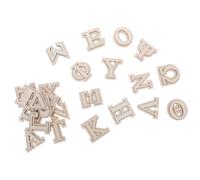 DOITOOL 24Pezzi Lettere Greche in Legno Doppio Strato, Alfabeto Greco Grezzo, Decorazioni Murali Fai da Te per Wall Art e Artigianato