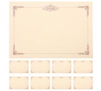 DOITOOL 25 fogli Carta Interna per Certificati Vuoti Stampabile per Diplomi e Documenti Carta Pergamena Pulito con Spazio per Testo e Firma Uso Ufficio e Casa