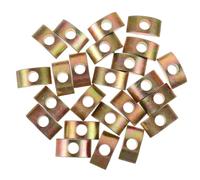 DOITOOL 25 Pezzi Connettore 4-in-1 in Metallo Oro per Mobili Rondella Mezza Luna Stabile e Robusta Accessori per Assemblaggio Armadi e Letti