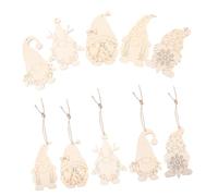 DOITOOL 25 Pezzi Fette di Legno Non Verniciate a Forma di Folletto per Decorazioni Fai da Te, Accessori Artigianali in Legno Beige Stile Rustico per Pareti e Progetti Creativi
