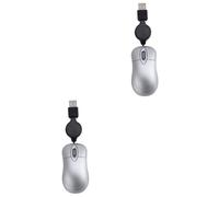 DOITOOL 2pezzi Mouse Usb Cablato Mini Retrattile Precisione Design Per Notebook e Computer