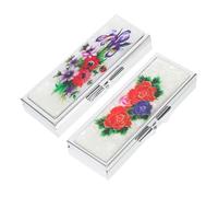DOITOOL 2pezzi Scatola Porta Pillole in Acciaio Inossidabile Organizer Meds Compatto e Portatile per Giorni Contenitore Multifunzione per Viaggi e Uso Quotidiano Design Stili multipli
