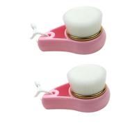 DOITOOL 2pezzi Spazzola Manuale Per Pulizia Viso Rosa Strumenti Per La Della Rimuove Punti Neri e Esfolia Delicata e Flessibile Perfetta Per Tutti Tipi