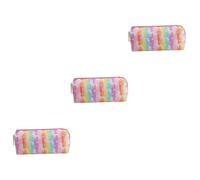 DOITOOL 3 Pezzi Astuccio Capacità con Stampa Unicorno Borsa Penne per Bambina Design con Cerniera Perfetta per Cancelleria e Trucco Stile Cartoon Colorato