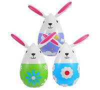 DOITOOL 3 Pezzi di Ornamenti Decorativi gonfiabili a Forma di Coniglietto per Il Cortile: Set di Statuette di Coniglietti pasquali - Decorazioni per Feste Primaverili all'aperto - novità