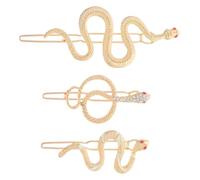 DOITOOL 3 Pezzi Forcina a Forma di Serpente in Lega Oro per Bambina, Accessorio Chioma Creativo alla Moda, per Feste per Tenere i Chioma Lontani dagli Occhi