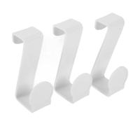 DOITOOL 3 Pezzi Gancio Z per Sedile Wc, Plastico Bianco, senza Fori | Bagno e Camera, Design Semplice, Adatto a Ombrelli e Asciugamani, Stile Chic Stile Casuale