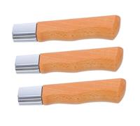 DOITOOL 3 pezzi Manico in Legno Solido per Coltelli da Cucina Faggio Manico Sostitutivo Resistente e Confortevole per Riparazione Utensili e Portacoltelli