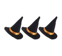 DOITOOL 3 Pezzi Mini Cappelli da Strega per Bottiglia, Feltro Nero, | Decorazione per Feste Streghe, Formato Compatto, Uso Versatile, Facili da Riporre