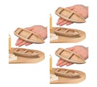DOITOOL 3 Pezzi Modellino Barca in Legno Naturale a Forma di Canoa Non Finita, Decorazione per Feste Nautiche Atmosfera Estiva Come Ornamento da Tavolo e Decorazione Casa