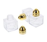 DOITOOL 3 Pezzi Set per Condimenti in Vetro da 15ml Tappo Forato, Design Compatto in Acciaio Inossidabile, per Cucina e Conservazione di Spezie