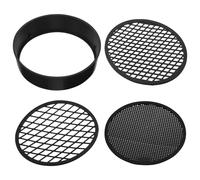 DOITOOL 3 Pezzi Setaccio per Terriccio in Plastica Nero Maglie Versatili 10cm, Facile da Pulire, per Esperimenti Scientifici Elementari e Uso Indoor